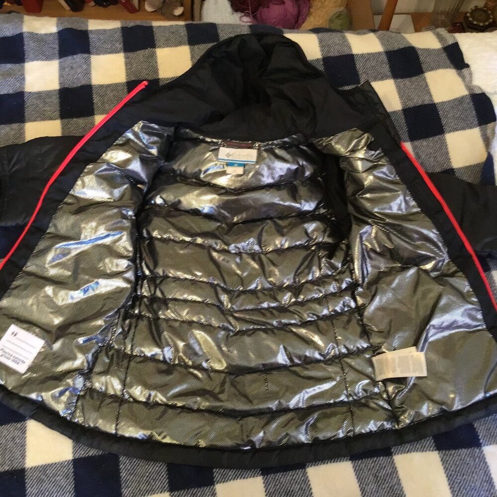 Columbia Kids’ Lightweight Down Hooded Jacket Black Size M (10/12) - Picture 4 of 6